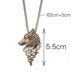 thumbnail image 3 of Fashion Mens Long Chain Necklace Wolf Head Pendant Vintage Men s Boys Love Gift, 3 of 5