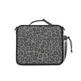 thumbnail image 3 of Black and Gray Leopard Print Insulated Lunch Bag with Shoulder Strap and Bottle Holder,Bento School Lunch Bag Box,11x9.5x3.5 Inches, 3 of 5