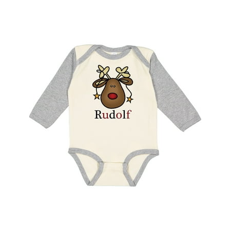 

Inktastic Rudolf The Red Nosed Randier Gift Baby Boy or Baby Girl Long Sleeve Bodysuit