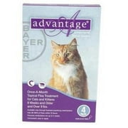 Angle View: Bayer ADVANTAGE4-PURPLE Advantage 4 Pack Cat 9 Lbs. & Up - Purple