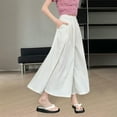 thumbnail image 6 of Jalioing Girl's High Waist Palazzo Pants Wide Leg Baggy Casual Summer Trousers Kids Loose Lounge Pants with Pocket, 6 of 7
