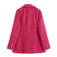 thumbnail image 4 of XFLWAM Womens Tweed Blazers Long Sleeve Double Breasted Open Front Plaid Blazer Jackets Work Suits Casual Business Jackets Hot Pink XS, 4 of 6