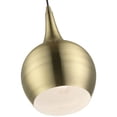 thumbnail image 3 of 49016-01 Livex Lighting Andes - 1 Light Mini Pendant In Urban Style-19.5 Inches Tall and 7.75 Inches Wide-Antique Brass Finish    -Traditional, 3 of 11