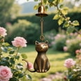 thumbnail image 5 of Luysn Cat Wind Chime Cat Garden Decor Outdoor Cat Statue Themed Wind Chimes,for Cat Lovers Hanging Memorial Ornaments Windchimes Bell,Pet Memorial Wind Chime,Cat Statue Gifts Wind Chimes 5.91", 5 of 8