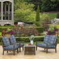 thumbnail image 4 of ARDEN Outdoor Deep Seat Cushion Set (2-Pack), 22 in x 24 in, Weather-Proof, Rain-Proof, Fade Resistant Patio Cushion for Chair, Sofa, and Couch Blue Shibori Stripe, 4 of 8