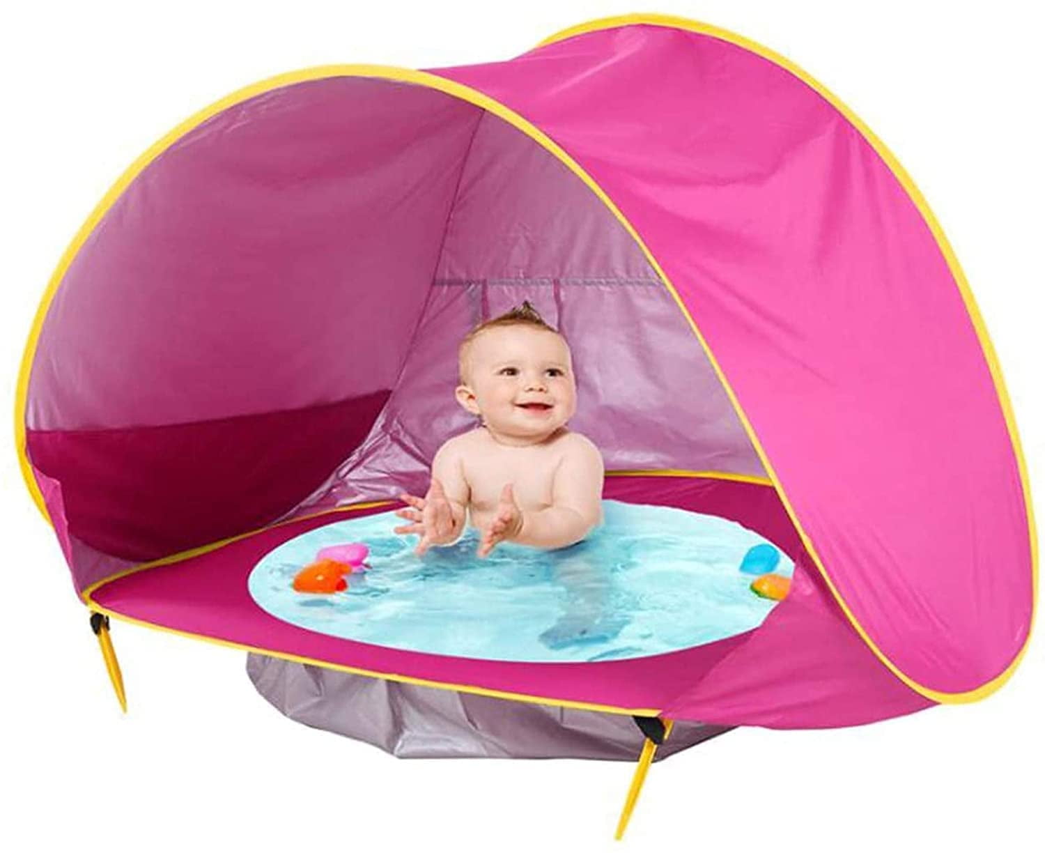 Baby Beach Tent with Pool, Easy Fold Up & Pop Up Baby Tent with Pool
