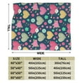 thumbnail image 4 of LNWH Cute Knit Love Print Pattern Throw Blanket, Flannel Sofa Blankets for All Seasons, 50"x40", 4 of 8