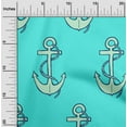 thumbnail image 2 of oneOone Rayon Turquoise Blue Fabric Nautical Dress Material Fabric Print Fabric By The Yard 56 Inch Wide, 2 of 8
