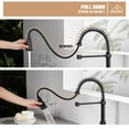 thumbnail image 3 of CASAINC Single Handle Kitchen Faucet with Pull Down Sprayer, Deck Mounted, Matte Black, 3 of 4