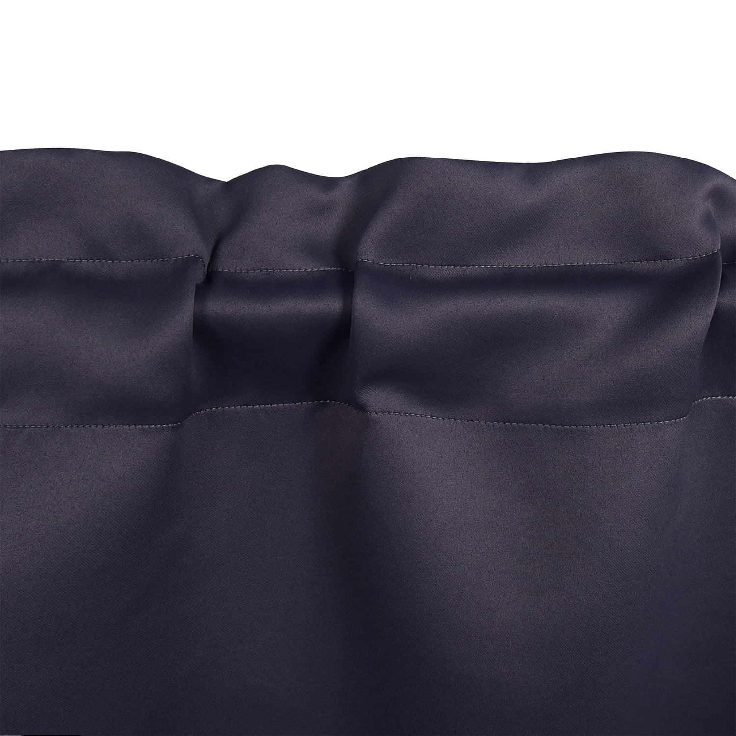 HIG Dark Gray Scalloped Half Curtain with blackout for Kitchen,2 Panels,30"x 36"