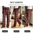 thumbnail image 4 of CHAOJISHE Mens Pajama Pants Lightweight Men's Woven Sleep Pant Pjs Bottoms Sleepwear Pajama Pants Plaid Sleep Lounge Pants with 2 Pockets SIZE:XL, 4 of 7