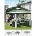 thumbnail image 3 of 11x11FT Pop Up Canopy Tent with Mosquito Net,Waterproof & UV Resistant Outdoor Gazebo Canopy , Easy Setup Shelter for Patio,Backyard,Garden, and Events, 3 of 8