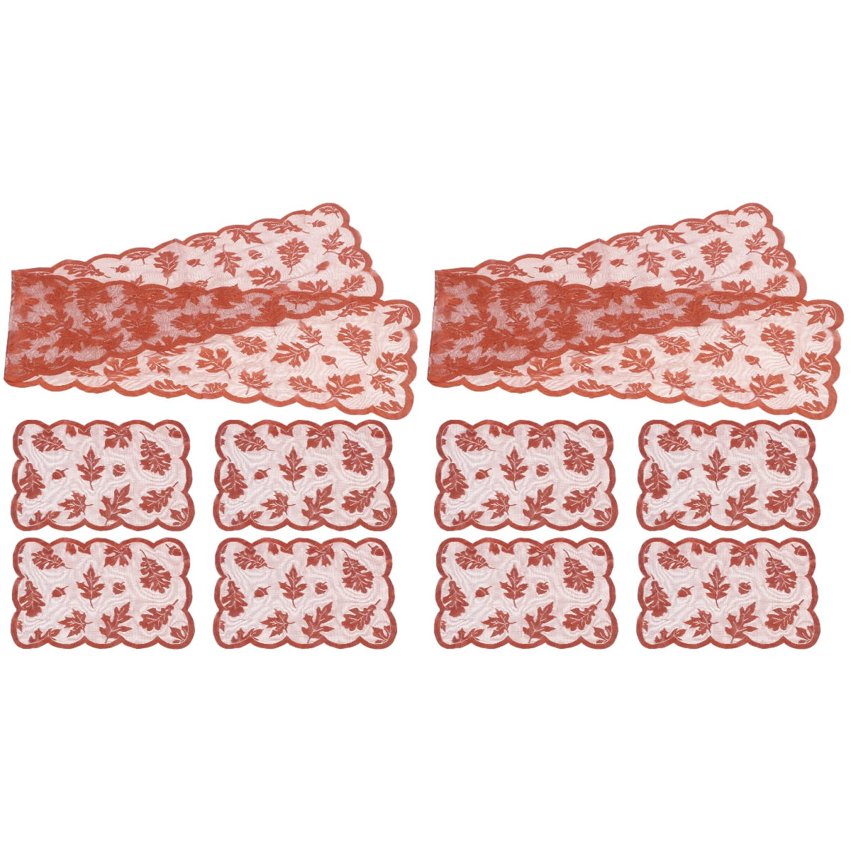 Frcolor Table Harvest Lace Leaf Maple Scarf Runner Placemats Runner