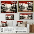 thumbnail image 4 of Designart "Surrealism Red And Grey Dream II" Surrealism Floater Framed Canvas Print, 4 of 7