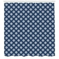 thumbnail image 3 of Ambesonne Indigo Shower Curtain, Greek House Tile Themed, 69"Wx84"L, Navy Blue and White, 3 of 3