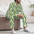 thumbnail image 7 of Fotbe Banana Tree Leaves Pattern Long Sleeve Pajama Set for Men,Sleepwear Set,2-piece Loungewear Set,Soft PJs Comfy Nightwear with Pockets-XX-Large, 7 of 7
