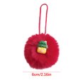 thumbnail image 2 of WWG Christmas Ornament Balls, Cute Resin Christmas Tree Decorations with Santa Claus Snowman Cake Patterns, Soft Faux Plush Hanging Ornaments with Cord, Reusable Holiday Decor for Christmas Tree, 2 of 7