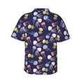 thumbnail image 4 of Xecao Colorful Jellyfish print Hawaiian shirt - a stylish short-sleeve button-down for men, perfect for casual beach and tropical outings., 4 of 9