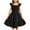 Black, variant on DeHolifer Girls Summer Dresses Pleated Ruffle Sleeve Smocked Flowy Dress Solid Color A-Line Swing Sundress,5 Years