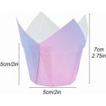 thumbnail image 2 of 100Pcs Tulip Cupcake Liners Baking Paper Cups Holders Greaseproof Muffin Cases Wrappers for Wedding Birthday Christmas Party Baby Shower Anniversaries All Festivals(Pink/Blue ), 2 of 8