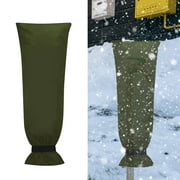 Cuticate Winter Outside Faucet Cover Sock Sturdy Accessories Thermal Insulation Layer 63x33 cm Green