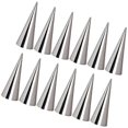 thumbnail image 1 of 12pcs Stainless Steel Baking Cones Diy Pastry Cream Horn Molds Tapered Tube Cone, 1 of 4