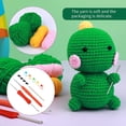 thumbnail image 5 of Beginner Crochet Kit, Dinosaur Starter Crochet Animal Kit with Yarn and Tutorial, Starter Pack for Adults and Kids, Green, 5 of 6
