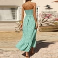thumbnail image 6 of Boho Maxi Dress for Women Summer Floral Off Shoulder Strapless Ruffle Beach Vacation Clothes Outfits for Women Flowy Long Dresses Vestidos Casuales Para Mujer, 6 of 9