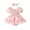 AB98 Red, variant on Tisuna Romper Dress For Infant Girls Lemon Print Short Sleeve Crew Neck Dresses Casual Lightweight Girls Summer Bodysuit Outfits With Headband Size 6-12 Months