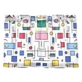 thumbnail image 7 of Yayeee Kitchen Curtains Tier Pair Light Filtering 27"x24" Rod Pocket Short Cafe Window Panel, Colorful Cartoon Graphic, 7 of 7