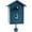 Blue, variant on Jokapy Cuckoo Clock, Cuckoo Analog Wall Clock, Natural Bird Voices, 9.8", Blue