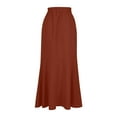 thumbnail image 6 of Horkkom Boho Skirts for Women High Waist Pleated Maxi Skirts Summer Causal Loose Long Skirts S, 6 of 7