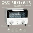 thumbnail image 3 of Mini Toaster Oven: 600W Power, Precision Timer, Auto Shutoff, and Culinary Delights Up To 450 Degrees, Cream, 3 of 14