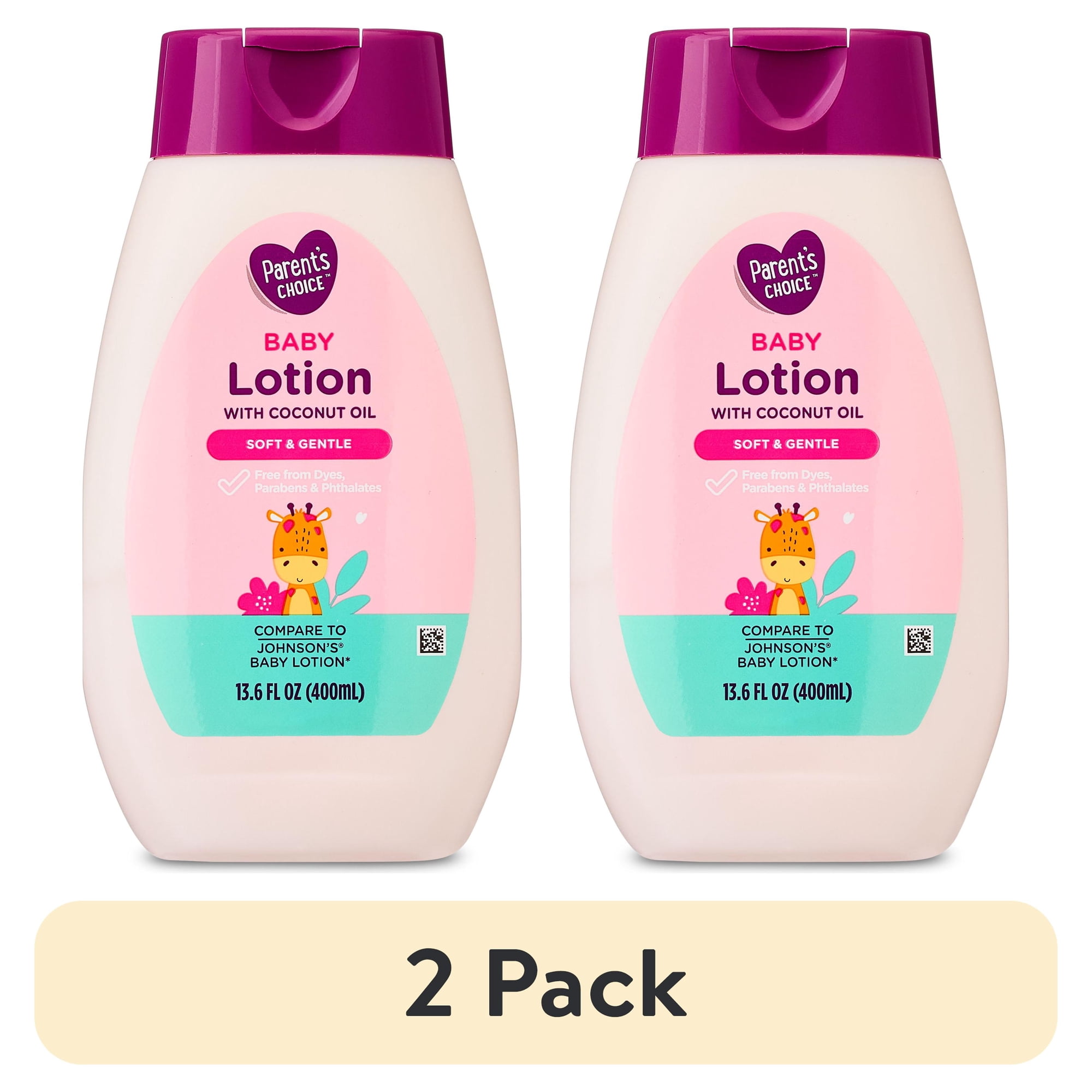 (2 pack) Parent's Choice Baby Lotion with Coconut Oil, 13.6 fl oz