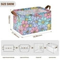 thumbnail image 2 of Ryvnso Spring Colorful Flowers Storage Bins Large Basket Foldable Cube Toys Organizer with Handles 1 PC, 2 of 7