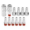 thumbnail image 1 of 12pcs 1/4 Inch BSP Male Female Air Hose Connector Quick Release Coupler Pneumatic Fitting, 1 of 11