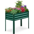 thumbnail image 3 of KING BIRD Raised Garden Bed with Legs Galvanized Elevated Planter Box for Backyard, Patio, Balcony, 33.9x17.7x31.5in, Green, 3 of 9