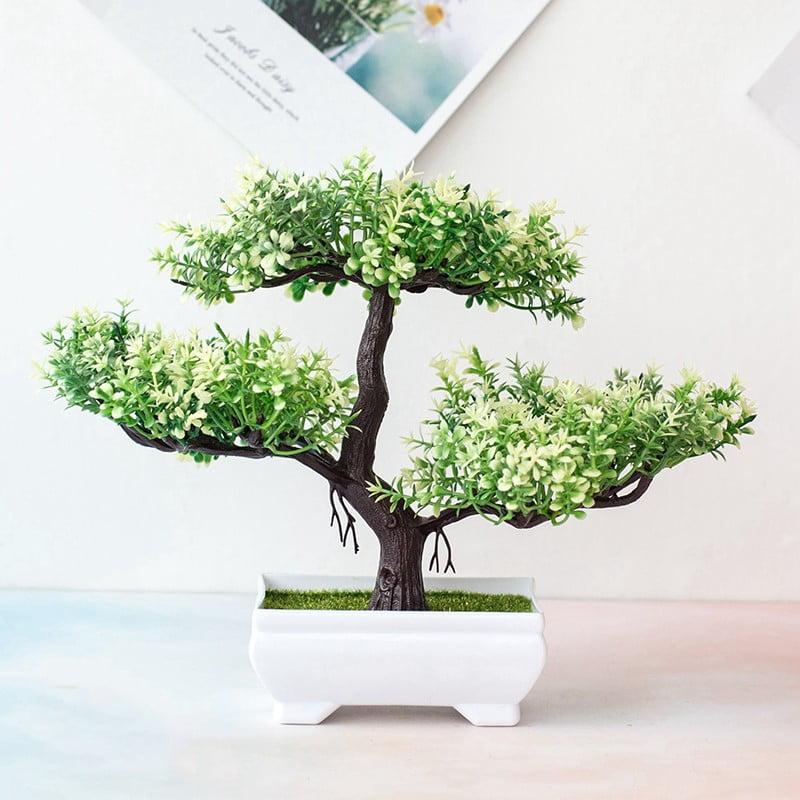 Durable Bonsai Simulation Artificial Pot Plant Office Home Fake Pine Tree Decor 