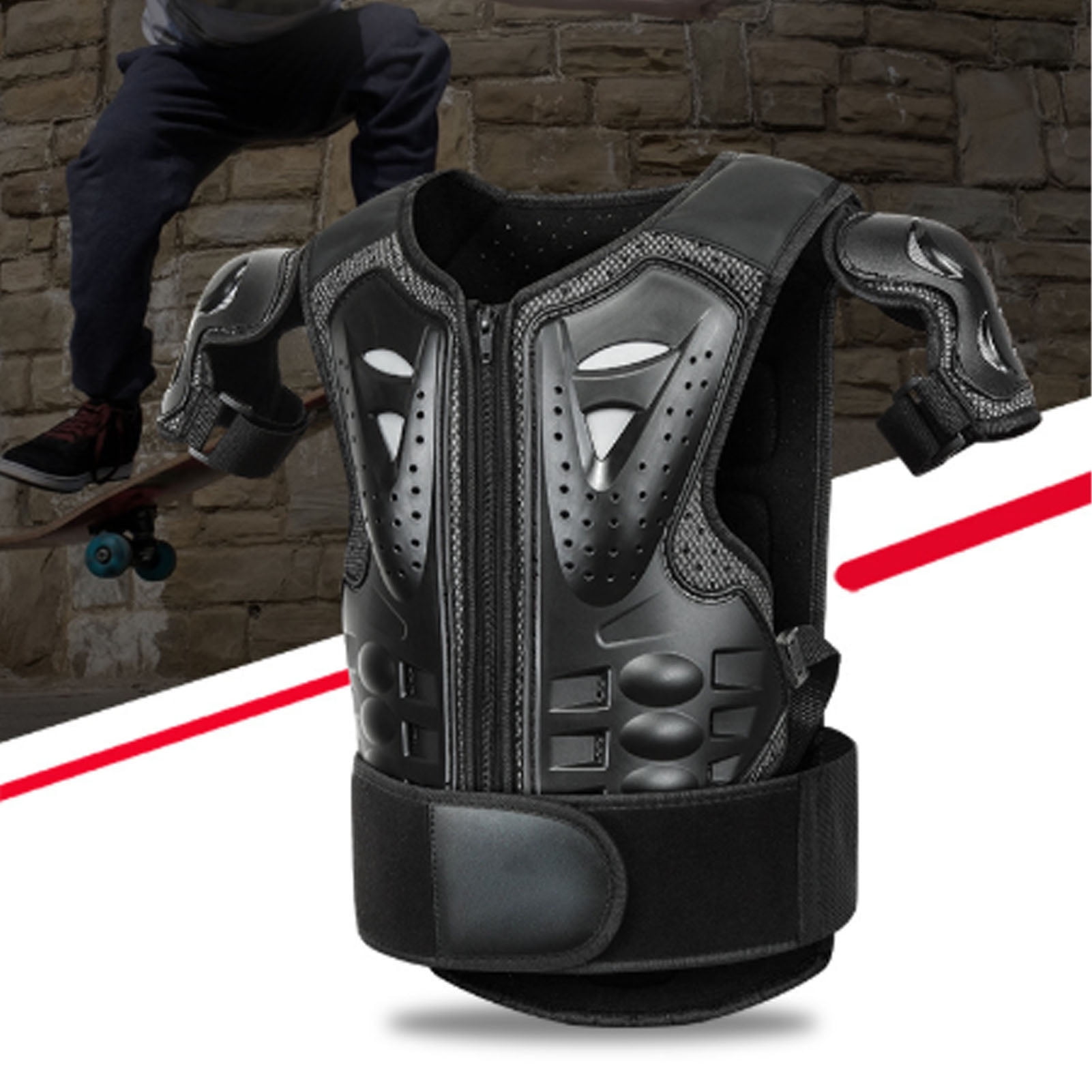 Kids Motorcycle Protective Armor Suit Impact Resistance 5Pcs Kids Dirt Bike Riding Gear Shock Absorption Adjustable for Men for Motocross