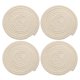 thumbnail image 1 of 4 Pcs Manteles Individuales Redondos Trenzados, 5.9" Manteles Tejidos para Mesa de Cocina para Decoración de Granja (Beige), 1 of 7