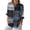 Navy, variant on Women Long Sleeve Tunic Tops Cotton and Linen Floral Boho Loose Linen Pullover Blouse Navy L