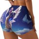 thumbnail image 1 of Balery Night Sky Winged French Bulldog Pantalones cortos de entrenamiento estampados para mujer, sin costuras, ajustados, para gimnasio, yoga, correr, deportes, ejercicio activo, fitness.-Small, 1 of 8