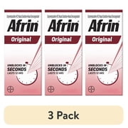 (3 pack) Afrin Original Nasal Spray, 12 Hour Congestion Relief 15 mL