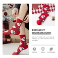 thumbnail image 4 of Christmas Stockings Winter Socks for Men 4 Pairs Middle Tube Snowman Decorate Women's, 4 of 6