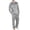 A-Silver1800, variant on XIAOCHA Men's Solid Hooded Pajama Set Long Sleeve Hood Top Jogger Pant Home Sleepwear