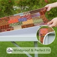 thumbnail image 6 of Pioneer Flower Floral Print Pattern Square Fitted Tablecloth with Elastic Edge,Square Table Cover,Washable Elastic Table Cover for Home Kitchen Party Decor 34"x34", 6 of 6