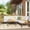 Gray, variant on NATURAL EXPRESSIONS Patio Furniture Sets, L Shape Patio Sectional Metal Outdoor Sectional Corner Sofa with Detachable Backrest,3 Fauxwood Tables,5” Beige Olefin Cushions
