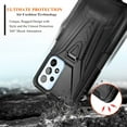 thumbnail image 3 of GW USA Compatible for Samsung Galaxy A14 5G Case with Tempered Glass Screen Protector Hybrid Cover with Kickstand Phone Belt Clip Holster - Black, 3 of 6