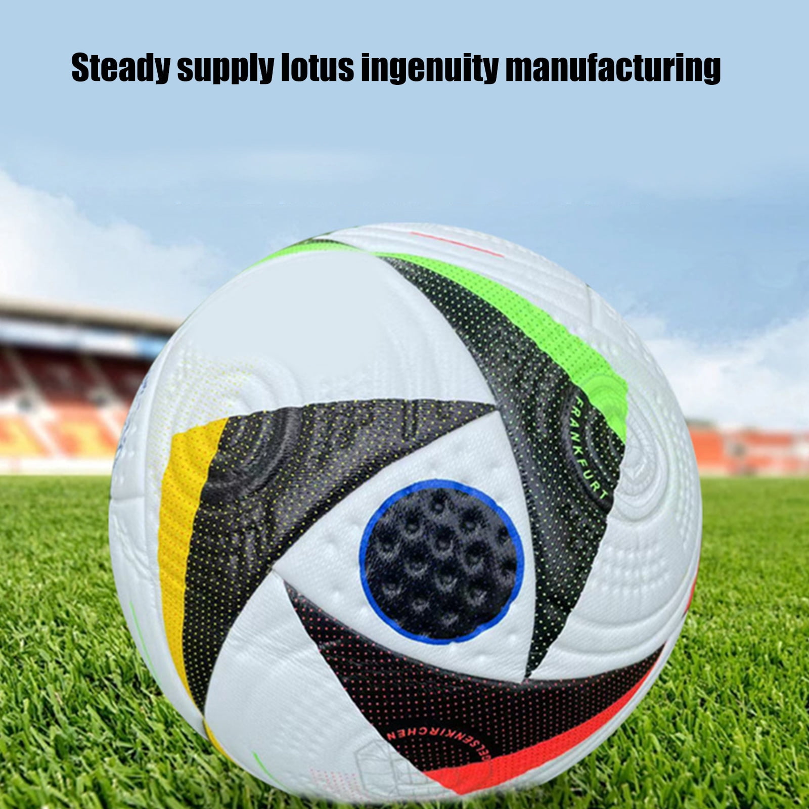 BIBABLYKE Professional Offical Size 5 Soccer PU Seamless Wear Resistant Football Outdoor Sports Training Game Football Enduring
