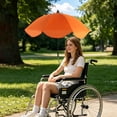 thumbnail image 3 of WEIOUKC Universal Baby Stroller Parasol with Adjustable Handle Rotating Sunshade Umbrella for Prams Bikes and Wheelchairs UPF 50 Waterproof Portable UV Protection Canopy for Round and Oval Tubes, 3 of 5